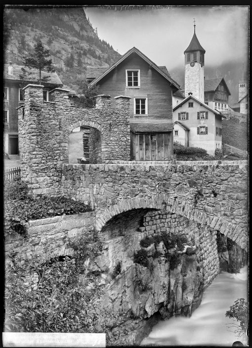 Gschenen nell'agosto 1902. In primo piano lo \ "Zollbrcke \".